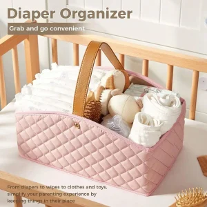 Stylish Baby Diaper Caddy Organizer