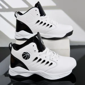 Children's Breathable High-Top Anti-Slip Shock-Absorbing Training & Basketball Shoes
