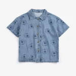 Kids Cotton Dog Print Shirt