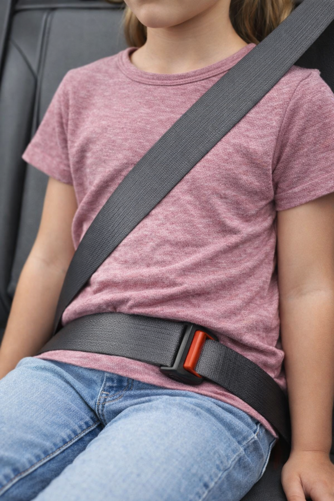 Close-up of Proper Seatbelt Positioning