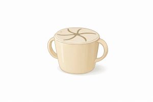 toddler snack cup with silicone flaps