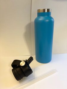 kids water bottle with internal straw system